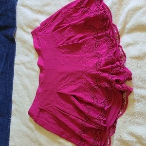 Crochet lace shorts